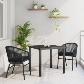 Conjunto de comedor de jardín de 5 piezas Gris