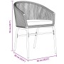 Conjunto de Jardín de 7 Piezas en Ratán Poliéster Gris von , Gartenstühle - Ref: Foro24-3379363, Preis: 650,40 €, Rabatt: %