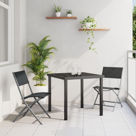 Conjunto de Comedor de Jardín de 5 Piezas - Textilene Negro y Acero von , Gartenstühle - Ref: Foro24-3379374, Preis: 206,86 €...
