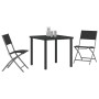 Conjunto de Comedor de Jardín de 5 Piezas - Textilene Negro y Acero von , Gartenstühle - Ref: Foro24-3379374, Preis: 206,86 €...