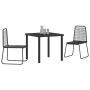 Juego de Comedor de Jardín de 3 Piezas Poliratán Negro von , Gartenstühle - Ref: Foro24-3379387, Preis: 199,83 €, Rabatt: %