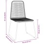 Juego de Comedor de Jardín de 3 Piezas Poliratán Negro de , Sillas de jardín - Ref: Foro24-3379387, Precio: 196,52 €