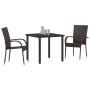 Juego de Comedor de Jardín de 3 Piezas Marrón Poliratán von , Gartenstühle - Ref: Foro24-3379394, Preis: 188,68 €, Rabatt: %