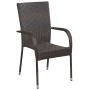 Juego de Comedor de Jardín de 3 Piezas Marrón Poliratán von , Gartenstühle - Ref: Foro24-3379394, Preis: 188,68 €, Rabatt: %