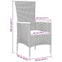 Set de Comedor de Jardín de 5 Piezas con Cojines Gris Poliratán | Foro24.es | Tu tienda online para hogar, jardín y más Foro24.es