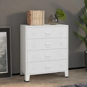 Industrieller Metallschubladenschrank in Weiß 78x40x93 cm von vidaXL, Schubladen - Ref: Foro24-339616, Preis: 208,33 €, Rabat...