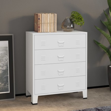 Industrieller Metallschubladenschrank in Weiß 78x40x93 cm von vidaXL, Schubladen - Ref: Foro24-339616, Preis: 184,13 €, Rabat...
