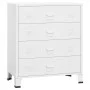 Industrieller Metallschubladenschrank in Weiß 78x40x93 cm von vidaXL, Schubladen - Ref: Foro24-339616, Preis: 204,14 €, Rabat...