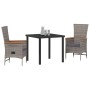 Juego de Comedor de Jardín de 5 Piezas con Cojines Rattan Poliéster Gris by , Garden chairs - Ref: Foro24-3379438, Price: 648...