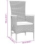 Juego de Comedor de Jardín de 5 Piezas con Cojines Rattan Poliéster Gris by , Garden chairs - Ref: Foro24-3379438, Price: 648...