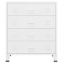 Industrieller Metallschubladenschrank in Weiß 78x40x93 cm von vidaXL, Schubladen - Ref: Foro24-339616, Preis: 184,13 €, Rabat...