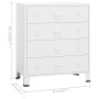 Cajoner industrial de metal blanca 78x40x93 cm | Foro24.es | Tu tienda online para hogar, jardín y más Foro24.es