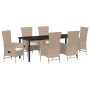 Juego de Comedor de Jardín de 7 Piezas con Cojines - Poliratán Beige von , Gartenstühle - Ref: Foro24-3379469, Preis: 885,53 ...
