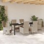 Juego de Comedor de Jardín de 7 Piezas con Cojines - Poliratán Beige von , Gartenstühle - Ref: Foro24-3379469, Preis: 885,53 ...