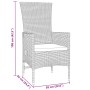 Juego de Comedor de Jardín de 3 Piezas con Cojines Beige de Poliratán by , Garden chairs - Ref: Foro24-3379471, Price: 325,27...