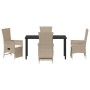 Set de Comedor de Jardín de 5 Piezas con Cojines Beige de Ratán Sintético von , Gartenstühle - Ref: Foro24-3379473, Preis: 57...