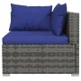 3-sitziges Gartensofa mit grauen synthetischen Rattankissen von vidaXL, Gartensets - Ref: Foro24-317566, Preis: 242,85 €, Rab...