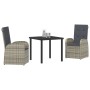 Conjunto de Comedor de Jardín de 3 Piezas con Cojines en Gris de Poliratán von , Gartenstühle - Ref: Foro24-3379478, Preis: 4...