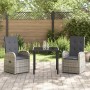 Conjunto de Comedor de Jardín de 3 Piezas con Cojines en Gris de Poliratán von , Gartenstühle - Ref: Foro24-3379478, Preis: 4...
