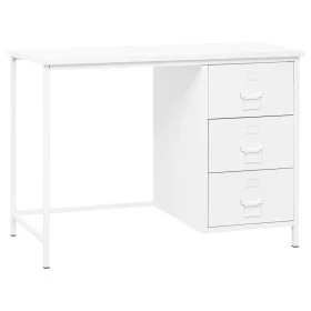 Industrieller Schreibtisch mit weißen Stahlschubladen 105x52x75 cm von vidaXL, Schreibtische - Ref: Foro24-339635, Preis: 125...