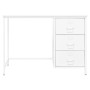 Industrieller Schreibtisch mit weißen Stahlschubladen 105x52x75 cm von vidaXL, Schreibtische - Ref: Foro24-339635, Preis: 126...