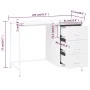 Industrieller Schreibtisch mit weißen Stahlschubladen 105x52x75 cm von vidaXL, Schreibtische - Ref: Foro24-339635, Preis: 125...