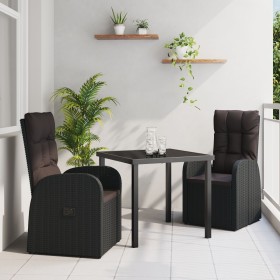 Juego de comedor de jardín de 5 piezas con cojines poliratán negro von , Gartenstühle - Ref: Foro24-3379522, Preis: 708,64 €,...