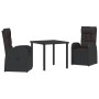 Juego de comedor de jardín de 5 piezas con cojines poliratán negro von , Gartenstühle - Ref: Foro24-3379522, Preis: 713,13 €,...