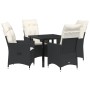 Conjunto de Comedor de Jardín de 5 Piezas con Cojines - Poliratán Negro von , Gartenstühle - Ref: Foro24-3379535, Preis: 500,...
