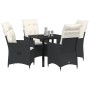 Conjunto de Comedor de Jardín de 5 Piezas con Cojines - Poliratán Negro von , Gartenstühle - Ref: Foro24-3379535, Preis: 500,...