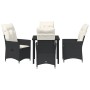 Conjunto de Comedor de Jardín de 5 Piezas con Cojines - Poliratán Negro von , Gartenstühle - Ref: Foro24-3379535, Preis: 500,...