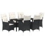 Set de Comedor de Jardín de 7 Piezas con Cojines en Poliratán Negro von , Gartenstühle - Ref: Foro24-3379538, Preis: 738,48 €...