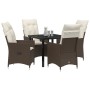 Conjunto de Comedor de Jardín de 5 Piezas de con Cojines en Polirratán Marrón von , Gartenstühle - Ref: Foro24-3379542, Preis...