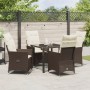 Conjunto de Comedor de Jardín de 5 Piezas de con Cojines en Polirratán Marrón von , Gartenstühle - Ref: Foro24-3379542, Preis...
