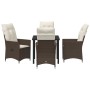 Conjunto de Comedor de Jardín de 5 Piezas de con Cojines en Polirratán Marrón von , Gartenstühle - Ref: Foro24-3379542, Preis...