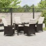 Set de Comedor de Jardín de 5 Piezas con Cojines Marrón Rattan Poliéster von , Gartenstühle - Ref: Foro24-3379543, Preis: 549...