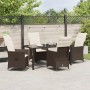 Set de Comedor de Jardín de 5 Piezas con Cojines Marrón Poliratán von , Gartenstühle - Ref: Foro24-3379544, Preis: 566,40 €, ...