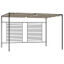 Cenador con techo retráctil gris taupe 3x4x2,3 m 180 g/m²