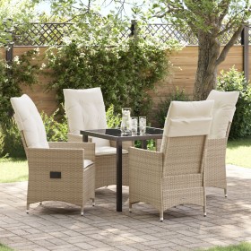 Set de comedor de jardín de 5 piezas con cojines Beige Rattán poliéster von , Gartenstühle - Ref: Foro24-3379556, Preis: 514,...