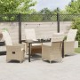 Set de Comedor de Jardín de 5 Piezas con Cojines Beige Rattán Poliéster von , Gartenstühle - Ref: Foro24-3379558, Preis: 554,...
