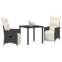 Conjunto de Comedor de Jardín de 3 Piezas con Cojines Poliratán Negro von , Gartenstühle - Ref: Foro24-3379562, Preis: 307,74...