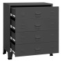 Industrial anthracite gray metal chest of drawers 78x40x93 cm by vidaXL, Drawers - Ref: Foro24-339617, Price: 175,45 €, Disco...