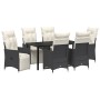Set de Comedor de Jardín de 7 Piezas con Cojines de Poliratán Negro von , Gartenstühle - Ref: Foro24-3379566, Preis: 764,02 €...