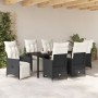 Set de Comedor de Jardín de 7 Piezas con Cojines de Poliratán Negro von , Gartenstühle - Ref: Foro24-3379566, Preis: 764,02 €...