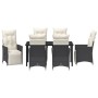 Set de Comedor de Jardín de 7 Piezas con Cojines de Poliratán Negro von , Gartenstühle - Ref: Foro24-3379566, Preis: 764,02 €...