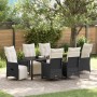 Set de Comedor de Jardín de 7 Piezas con Cojines Poliratán Negro von , Gartenstühle - Ref: Foro24-3379567, Preis: 786,03 €, R...