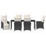 Set de Comedor de Jardín de 7 Piezas con Cojines Poliratán Negro von , Gartenstühle - Ref: Foro24-3379567, Preis: 786,03 €, R...