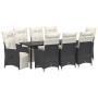 Juego de comedor de jardín de 9 piezas con cojines de polirratán negro von , Gartenstühle - Ref: Foro24-3379568, Preis: 1,00 ...