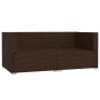 2-seater sofa with brown synthetic rattan cushions by vidaXL, Garden sets - Ref: Foro24-317553, Price: 243,21 €, Discount: %