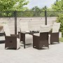 Set de Comedor de Jardín de 5 Piezas con Cojines Poliratán Marrón | Foro24.es | Tu tienda online para hogar, jardín y más Foro24.es